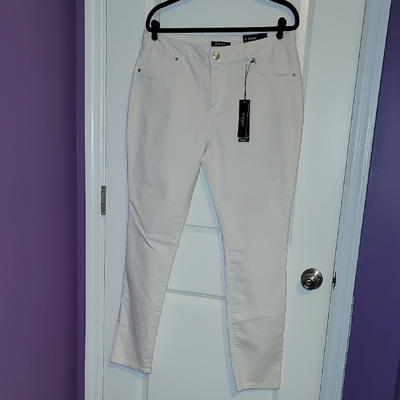 d. jeans Denim - d. jeans Crisp White High Waist Skinny  Denim Pants Sz: 16 NWT